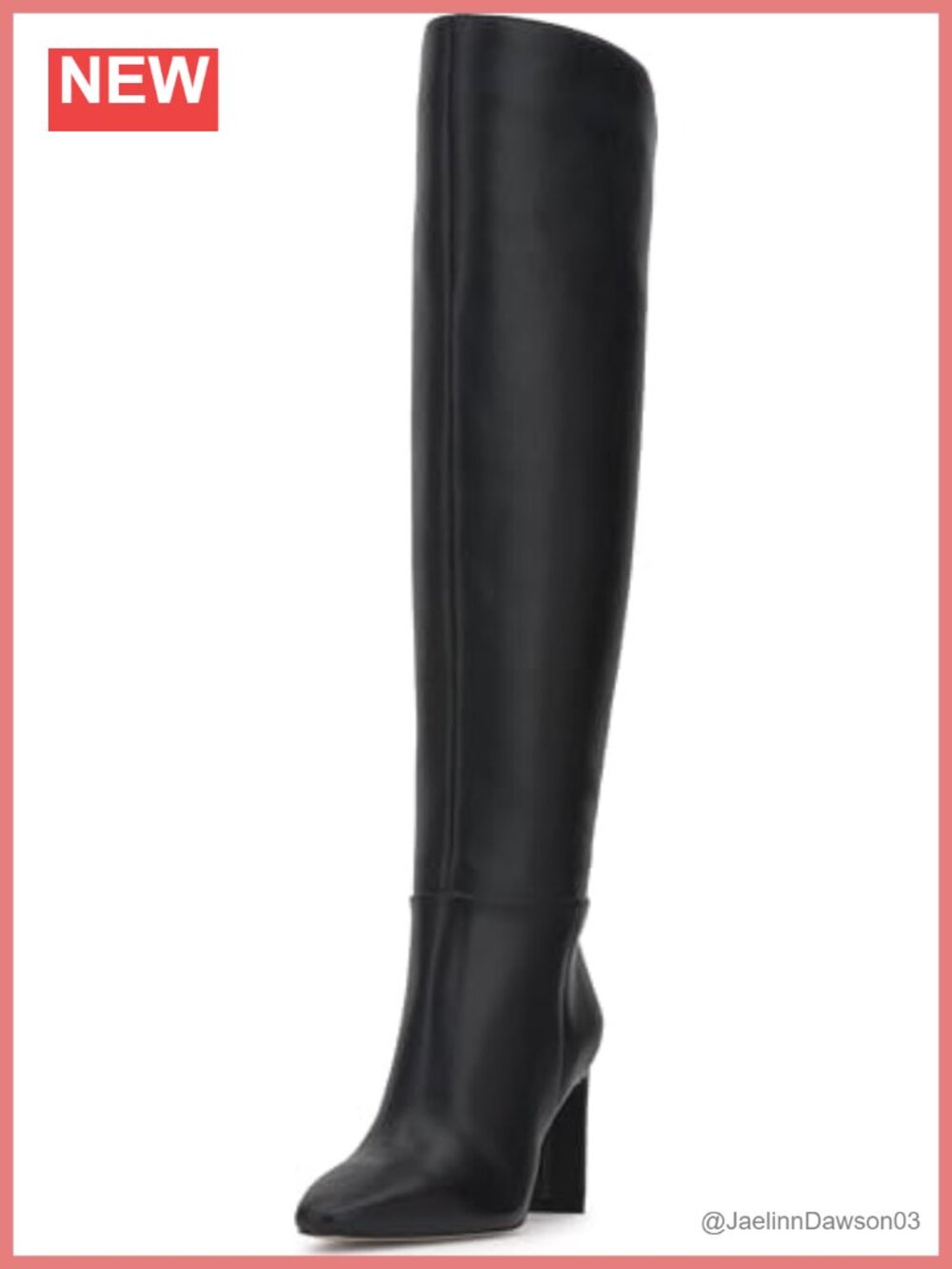 Wide Calf Over-the-Knee Boots Faux Leather Block Heel Zip